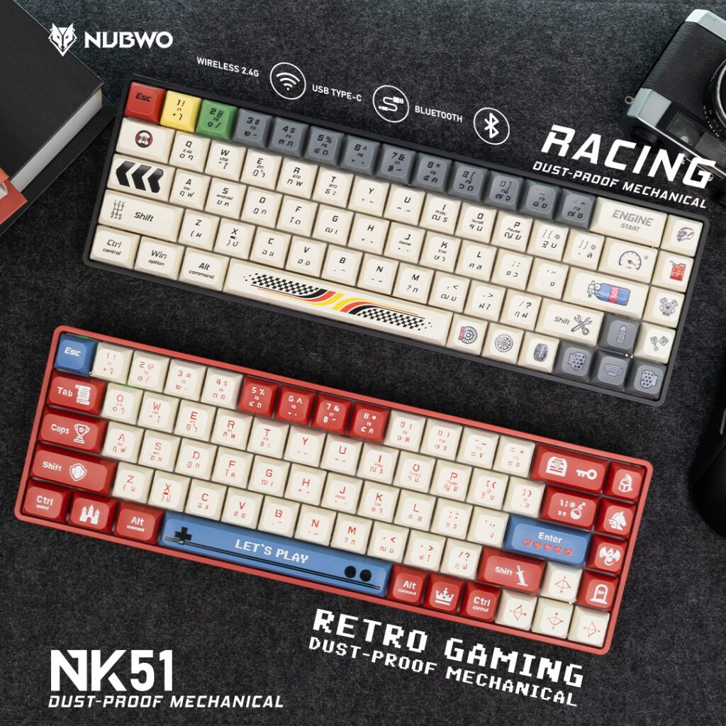คีย์บอร์ดเกมมิ่ง NUBWO NK-50 & NK-51 Mechanical Keyboard 65% มี2 Switch Blue / Red NK51 NK50