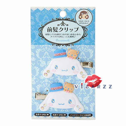 (#3160 รุ่นคริสตัล Cinnamoroll) Sanrio Hair Clip กิ๊บติดผมญี่ปุ่น 1 คู่ สุดคิวท์
