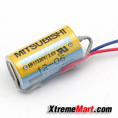 แบตเตอรี่ Mitsubishi ER17330V 3.6V 2000mAh Lithium Industrial Battery w/ Plug ขั้วน้ำตาล (ก้อนละ)