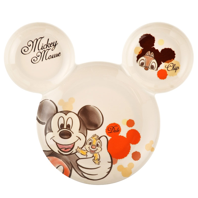 ชุดจานรับประทานอาหารสุดน่ารัก Disney Mealtime Magic - Hi! 2 Piece Icon Plate Set (Classic Mickey Mouse)