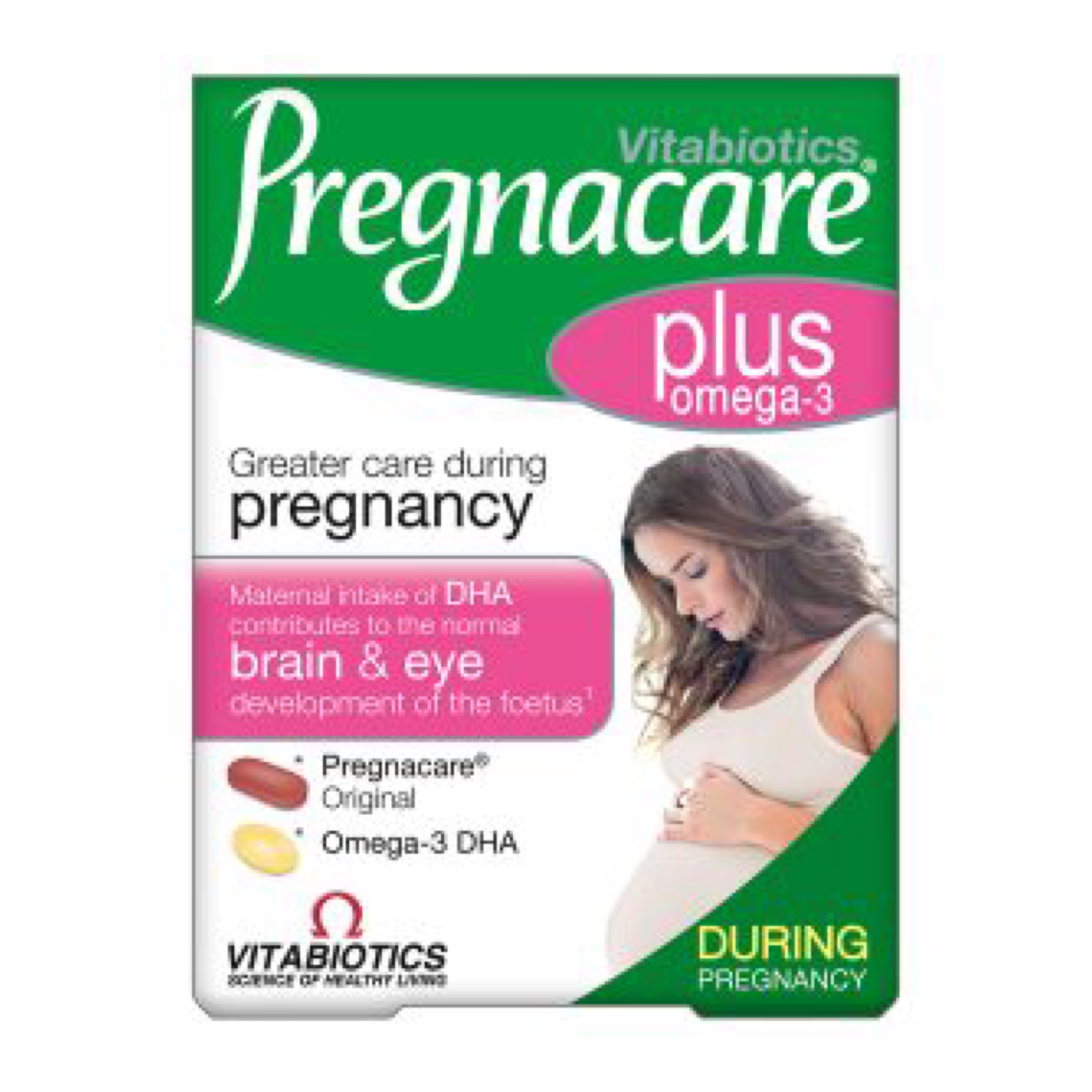 วิตามินสำหรับคุณแม่ตั้งครรภ์พร้อมกรดโอเมก้า 3 Vitabiotics Pregnacare Plus Omega-3