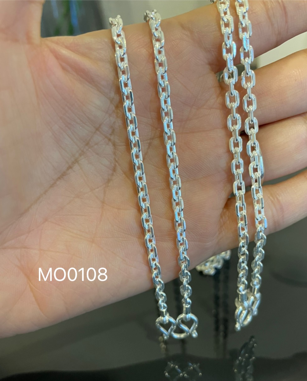 สร้อยคอเงินแท้ 92.5% สร้อยห้อยพระ 1 องค์ ลายคตกิต-ตัดลาย หนัก 1-1.5 บาททอง (งานไทย)