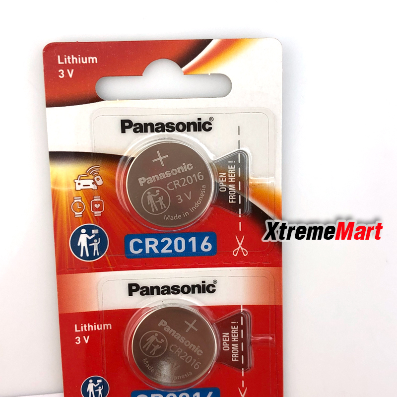 ถ่านกระดุม Panasonic รุ่น CR2016 3V 90 mAh Lithium Button Cell Battery ของแท้ (ก้อนละ)