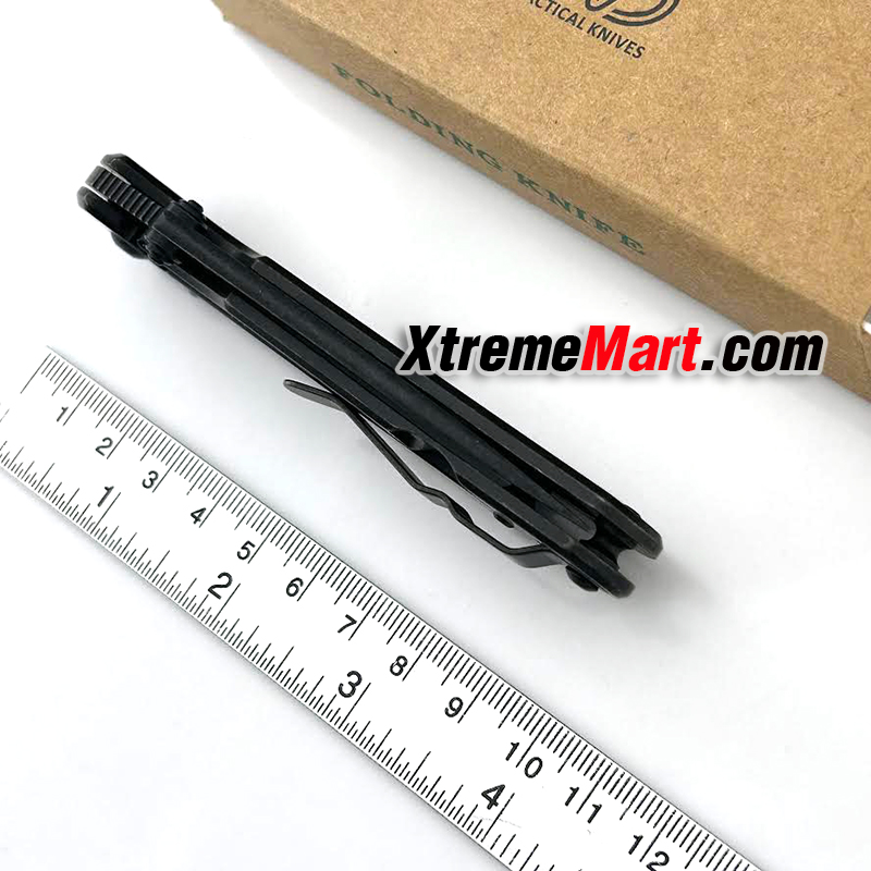 มีดพับ Land รุ่น 811 สีดำ ของแท้ 100% ใบมีดสแตนเลส ระบบ Frame Lock Stainless Steel Folding Knife (ใบดำ ด้ามดำ)