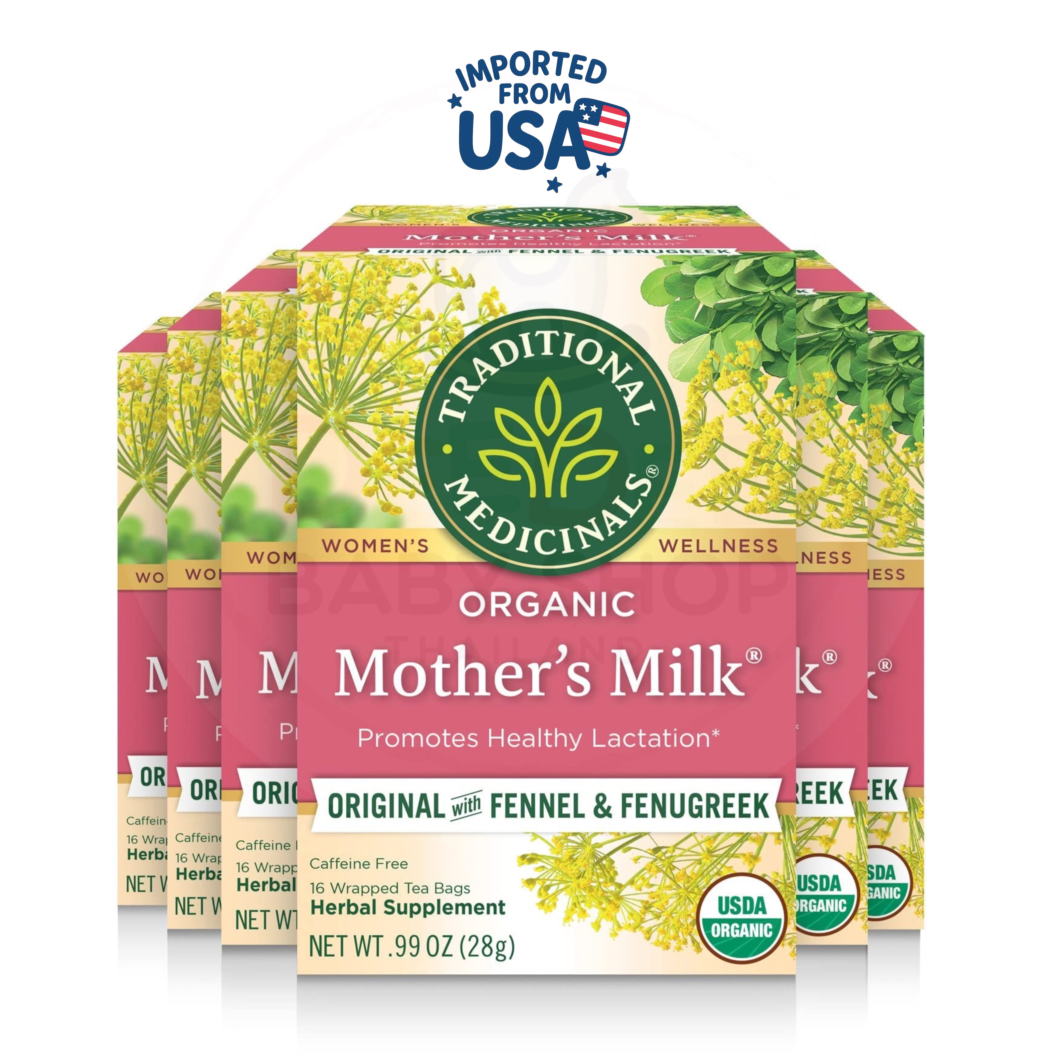 ชาเพิ่มน้ำนมจากสมุนไพรธรรมชาติ Traditional Medicinals Mother’s Milk Tea (16 Tea Bags)