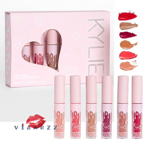 (Limited) Kylie The Birthday Collection Mini Kit Velvet Liquid Lipstick เซทลิปลิควิดเนื้อกำมะหยี่ขนาดมินิ 6 แท่งที่รวมเอาสีโปรดของไคลี่มาไว้ด้วยกัน มีตั้งแต่นู้ด ชิค ยัน แซ่บ ทาได้ครบทุกโอกาส