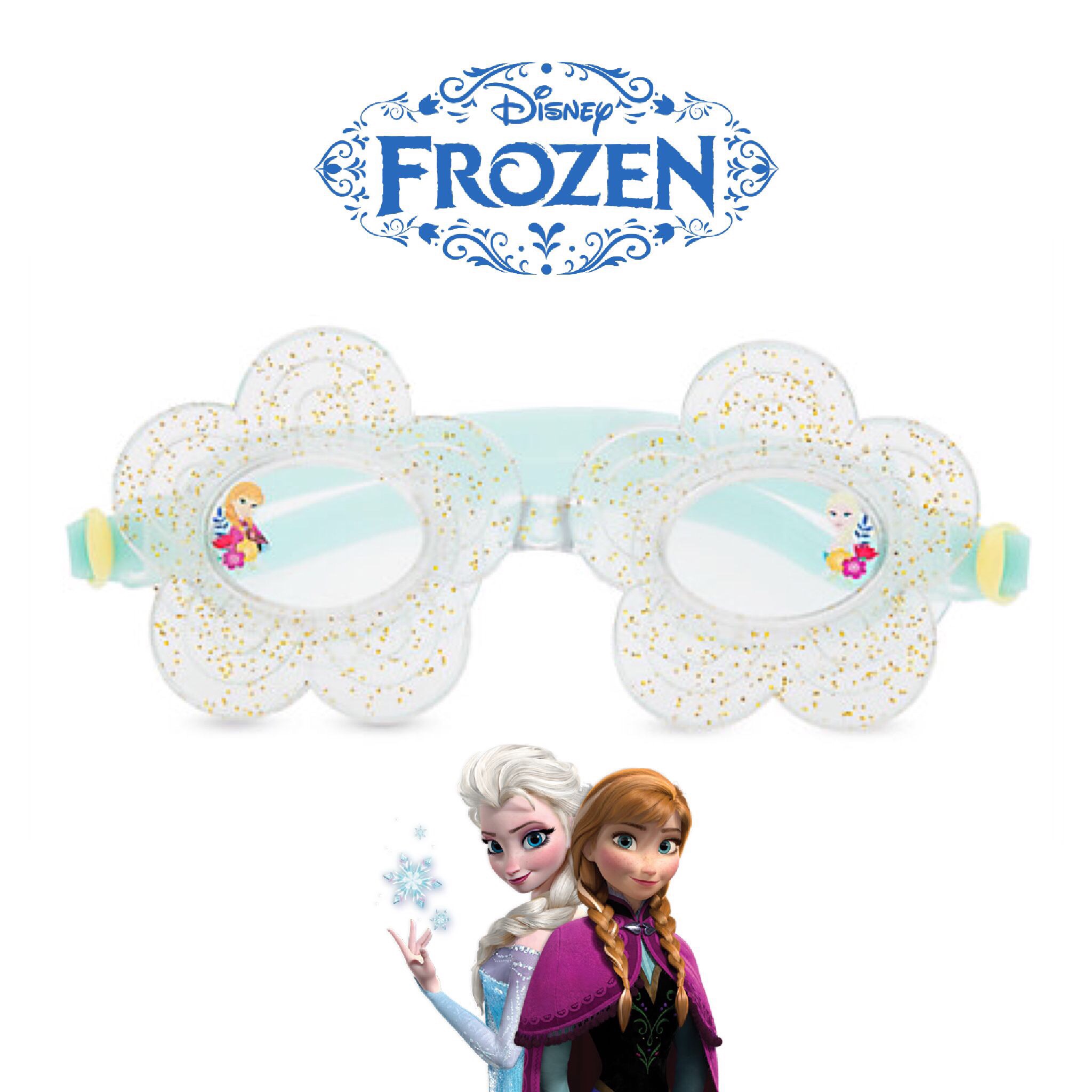 แว่นตาว่ายน้ำสำหรับเด็ก Disney Swim Goggles for Kids (Anna and Elsa Frozen)