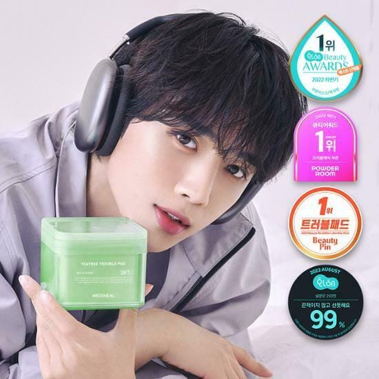(ฉลากไทย เขียว) Mediheal Teatree Trouble Pad 170mL 100 แผ่น เมดิฮีลโทนเนอร์แพด สูตรสำหรับผิวเป็นสิวและผิวมัน เคลียร์ผิวใสด้วยสารสกัดทีทรี จัดการสิว และควบคุมความมัน