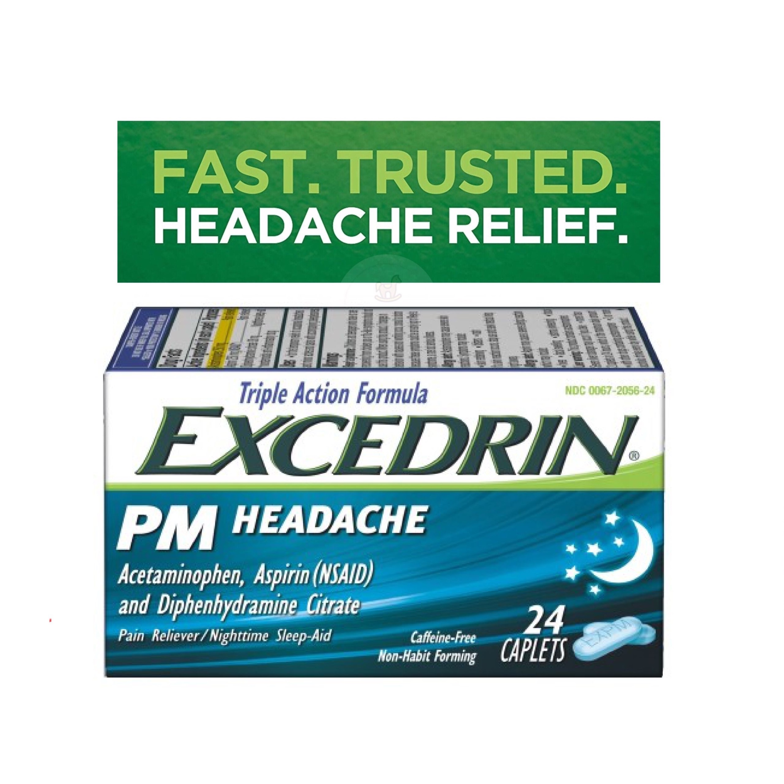 ยาบรรเทาอาการปวดศีรษะสำหรับกลางคืน gsk Excedrin PM Headache (24 Caplets)