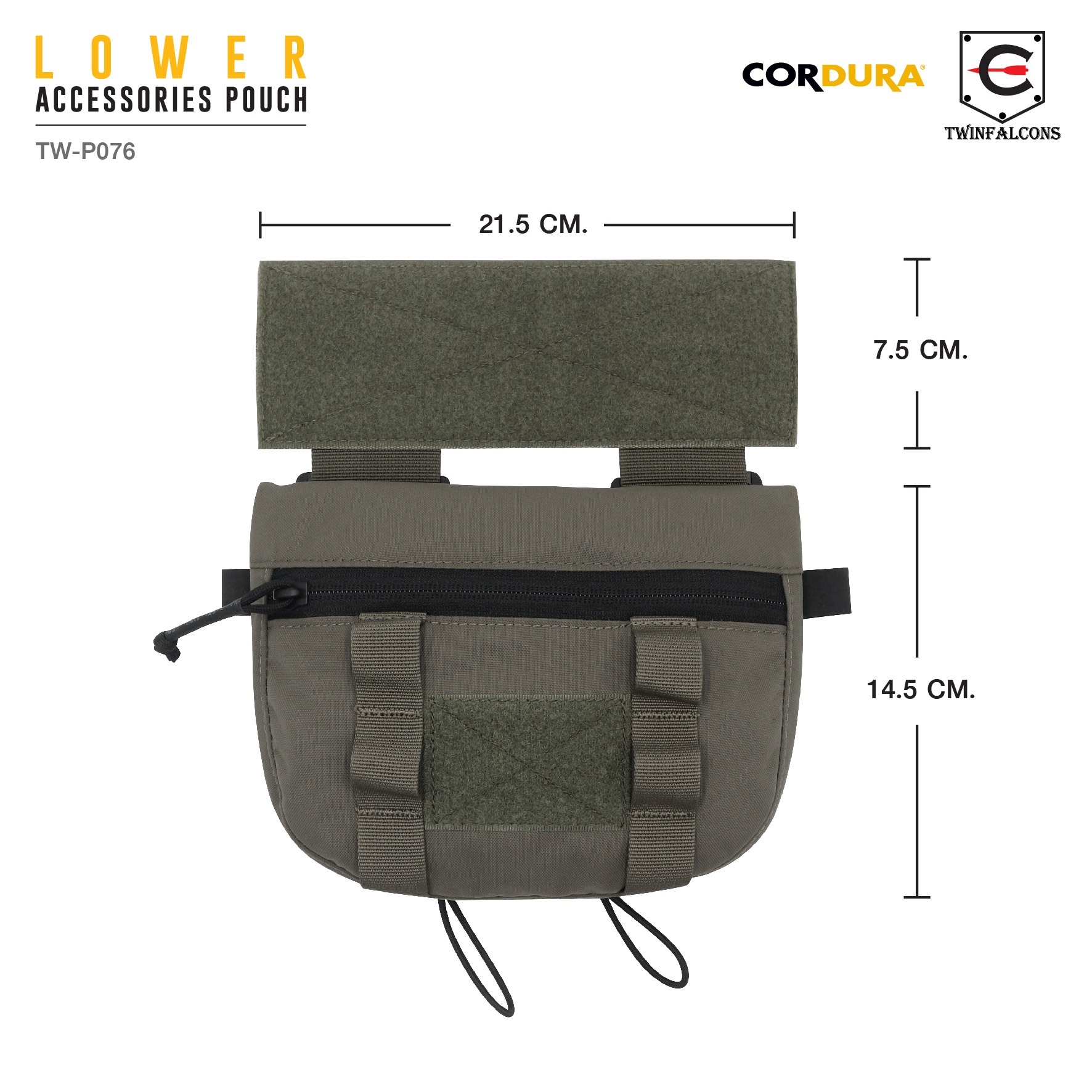 🇹🇭⫸ กระเป๋าเสริมติดเวส Lower Accessories Pouch ( Twinfalcons ) [ TW-P076 ]