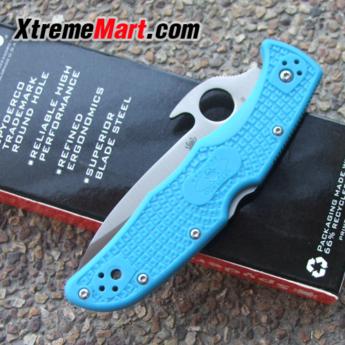 มีดพับ Spyderco Endura4 C10 PGYW Emerson Opening VG-10 Blade Tactical Folding Knife (สีฟ้า)
