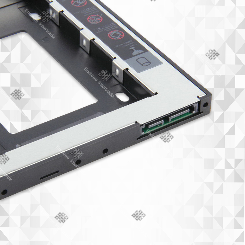 Elit ถาดแปลง ใส่ HDD SSD ในช่อง DVD Notebook 9.5mm Universal SATA 2nd HDD SSD Hard Drive Caddy