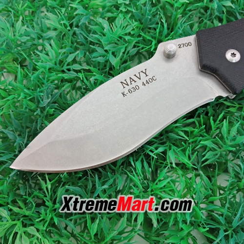 มีดพับ NAVY รุ่น K-630B Liner Lock G10 Handle 440C stainless steel Folding Knife(สีดำ)