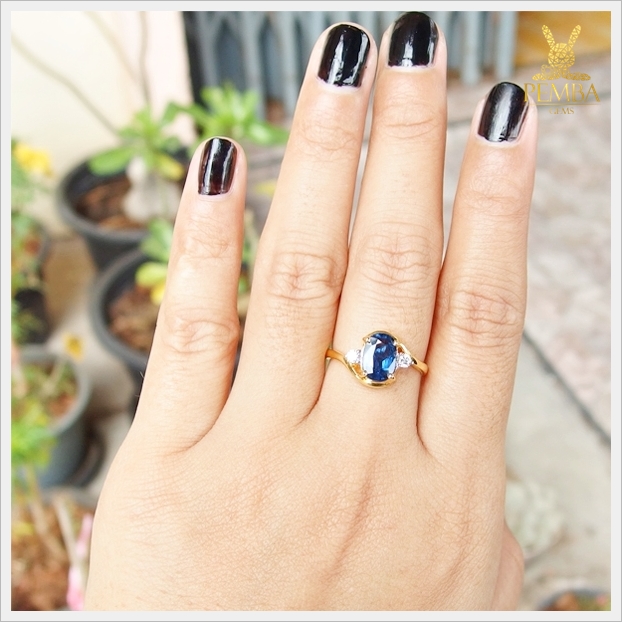 แหวนไพลินจันท์ หายาก ดีไซน์เก๋ๆ เพิ่มเสน่ห์น่าหลงใหล(สามารถสั่งทำได้ค่ะ)