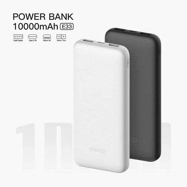 แบตสำรอง Orsen by Eloop E33 ความจุ 10000mAh ชาร์จ 2.4A 12W ของแท้