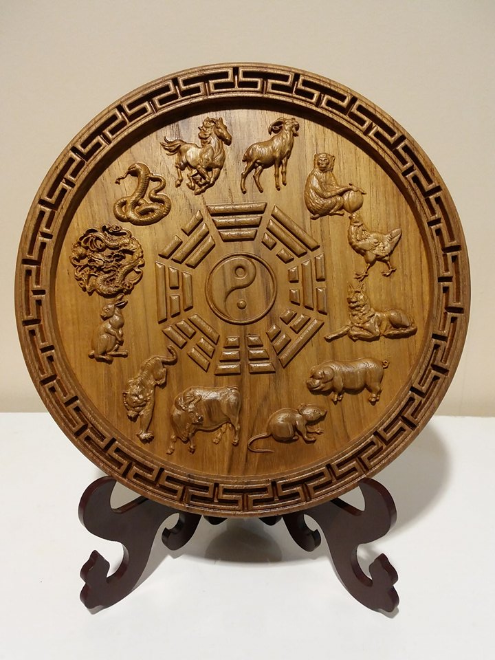 กรอบรูปไม้ ไม้สักแกะสลัก พระแกะสลัก ภาพมงคลเสริมฮวงจุ้ย