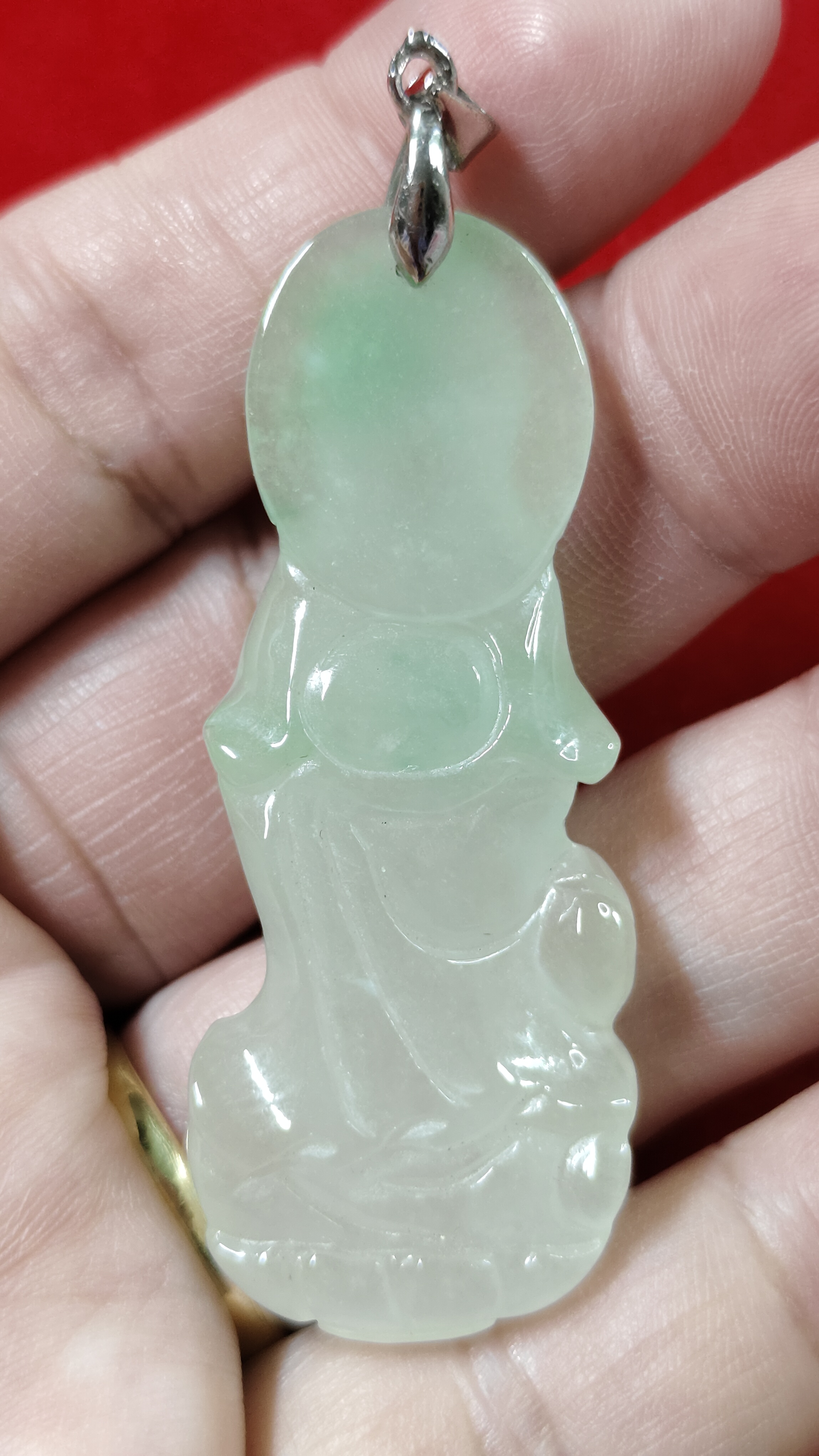 #จี้หยกเนื้อแก้วแกะองค์เจ้าแม่กวนอิม รหัสC-025