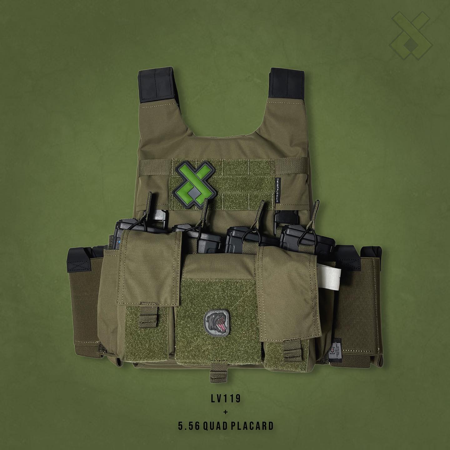 ซองแม็กกาซีน Quad 5.56 Placard Panel ( Twinfalcons ) [ TW-M070 ] (K1890)