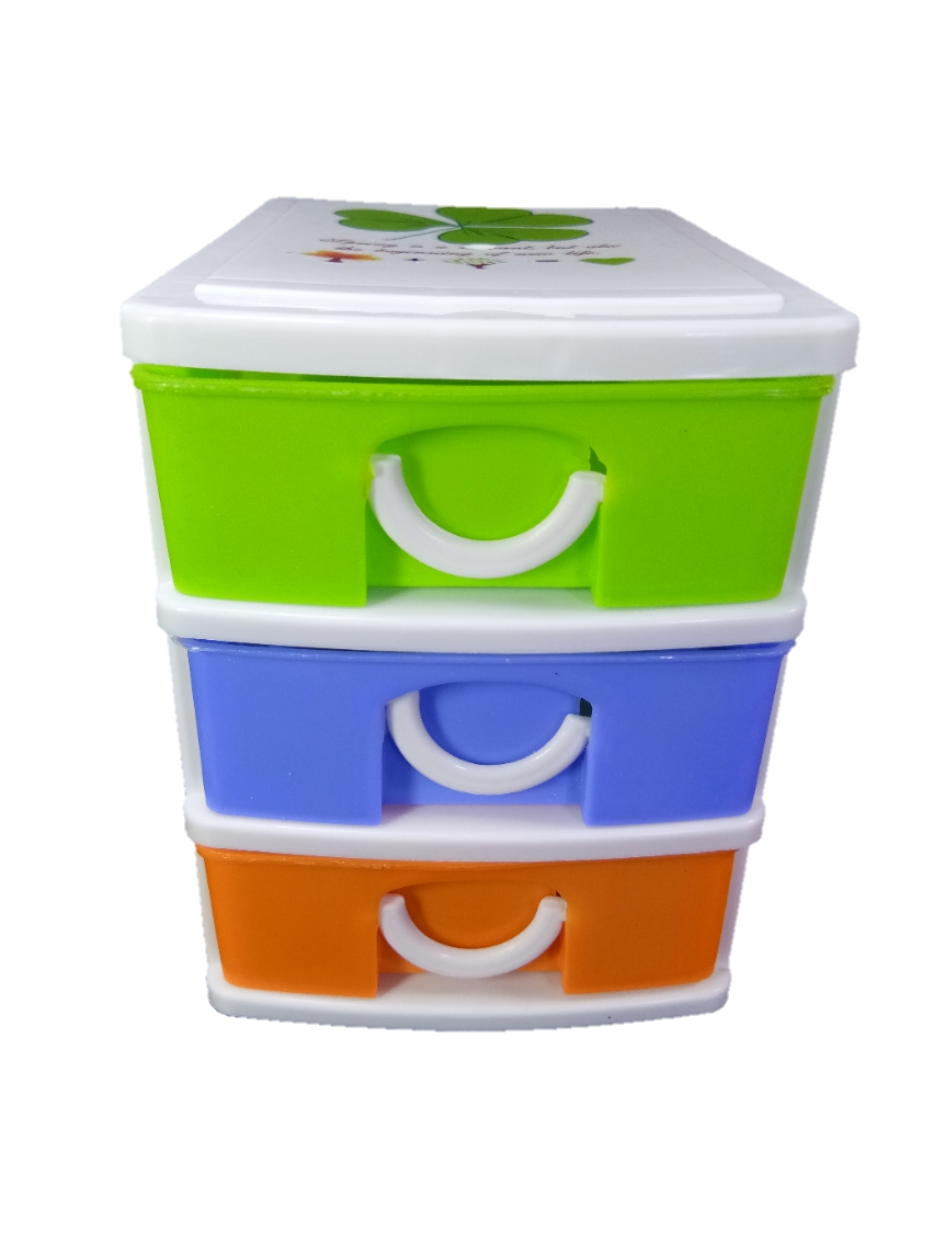 กล่องจัดระเบียบมีลิ้นชัก3ชั้น