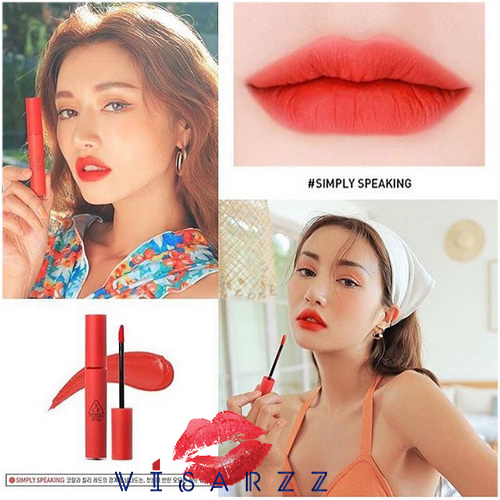 (# Simply Speaking) 3CE Velvet Lip Tint # Simply Speaking ลิควิดลิปให้ความรู้สึกเบา ไม่หนักปาก แต่ให้ลุคเป็นเนื้อแมตต์ เรียบเนียนดุจกำมะหยี่ และติดทนทั้งวัน