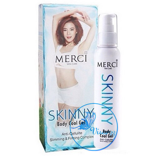 (Exp.02/18) Merci Skinny Body Cool Gel 100g แค่ทา ก็พร้อมบอกลาไขมันส่วนเกิน? ครั้งแรกที่ผสาน 3 ประสิทธิภาพ ของ เจลร้อน เจลเย็น และครีมบำรุงผิวไว้ใน 1 เดียว