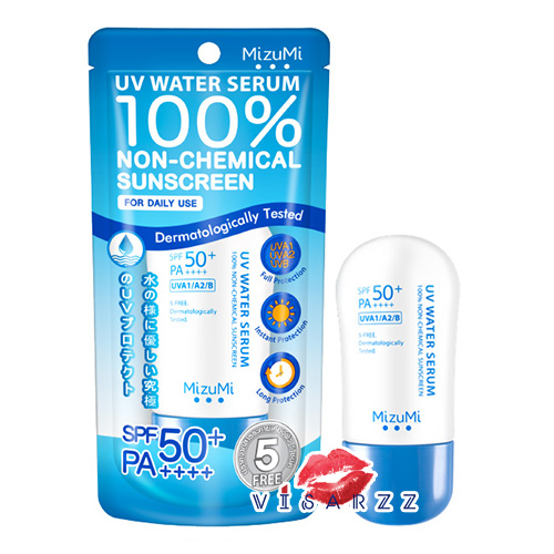 (หลอดฟ้า 40g) MizuMi UV Water Serum SPF50+ PA++++ 40g ครีมกันแดดสำหรับผิวแพ้ง่าย ขายดีอันดับ 1 ครีมกันแดดสูตรน้ำ ปราศจากสารกันแดดแบบเคมี 100%