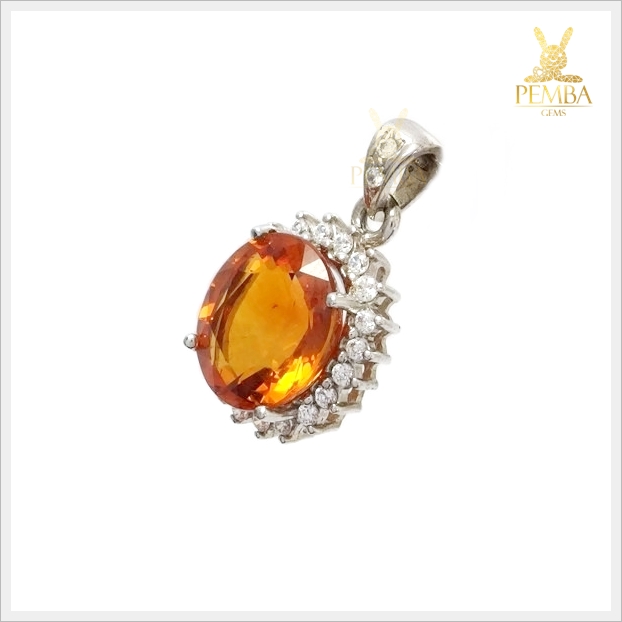 จี้ซิทริน เงินแท้ จี้พลอยแท้