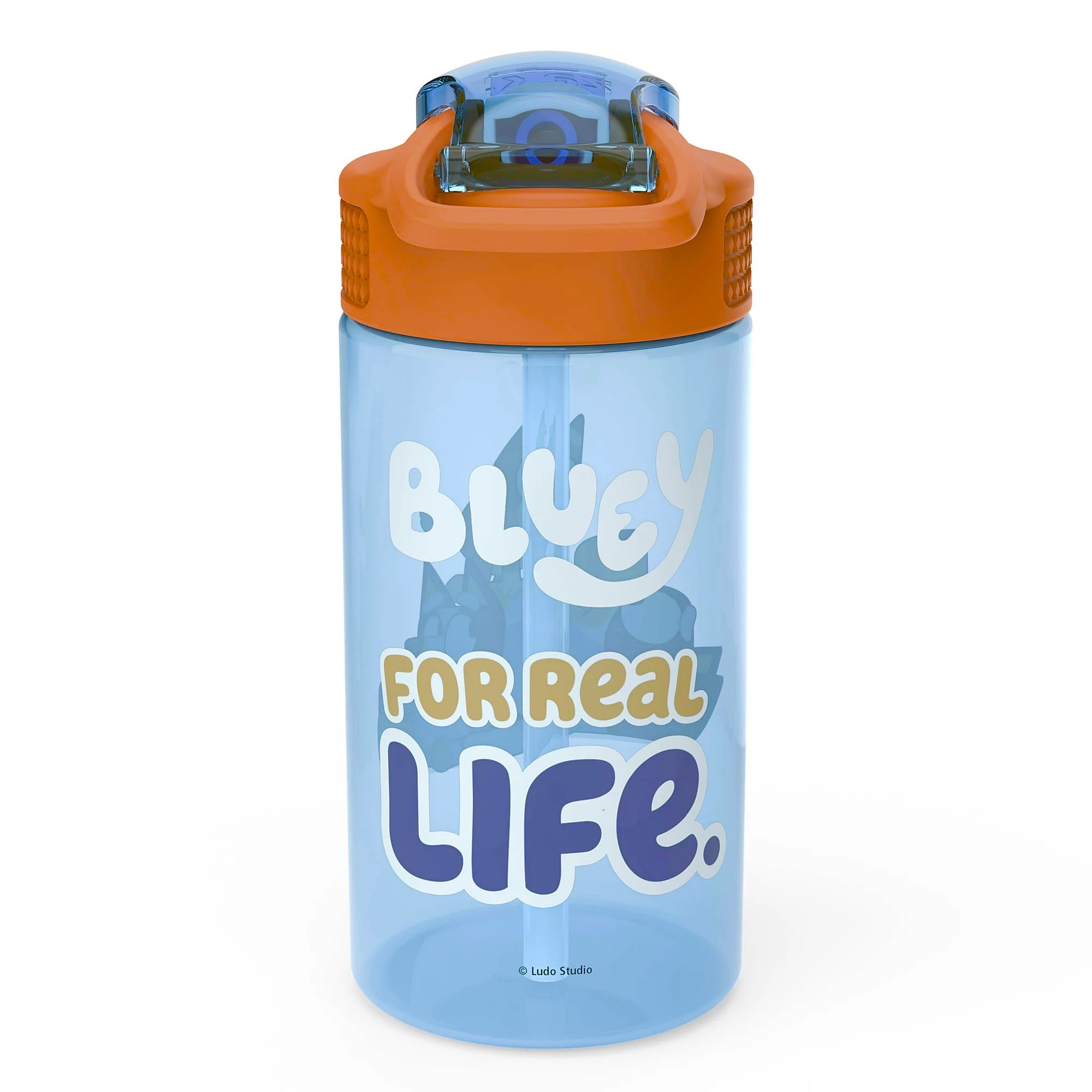 กระติกน้ำพร้อมหลอดดื่มสำหรับเด็ก Zak! Bluey 16 Oz. Reusable Water Bottle with Straw