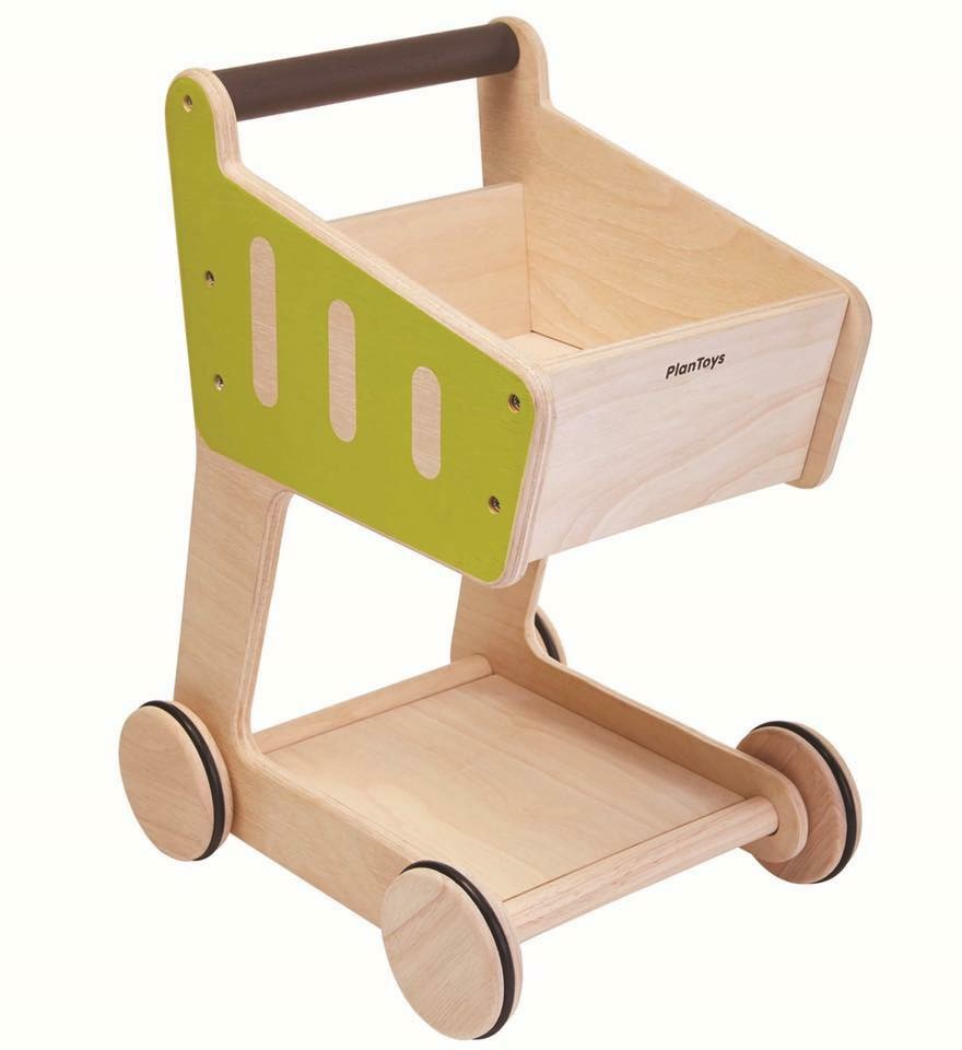 รถเข็นช็อปปิ้งไม้ปลอดสารพิษ PlanToys Shopping Cart