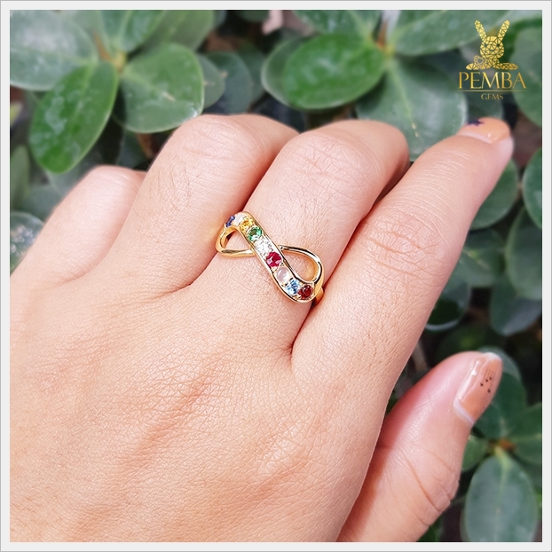 แหวนนพเก้า Infinity เสริมบารมี มงคลโชคลาภ(สามารถสั่งทำได้ค่ะ)