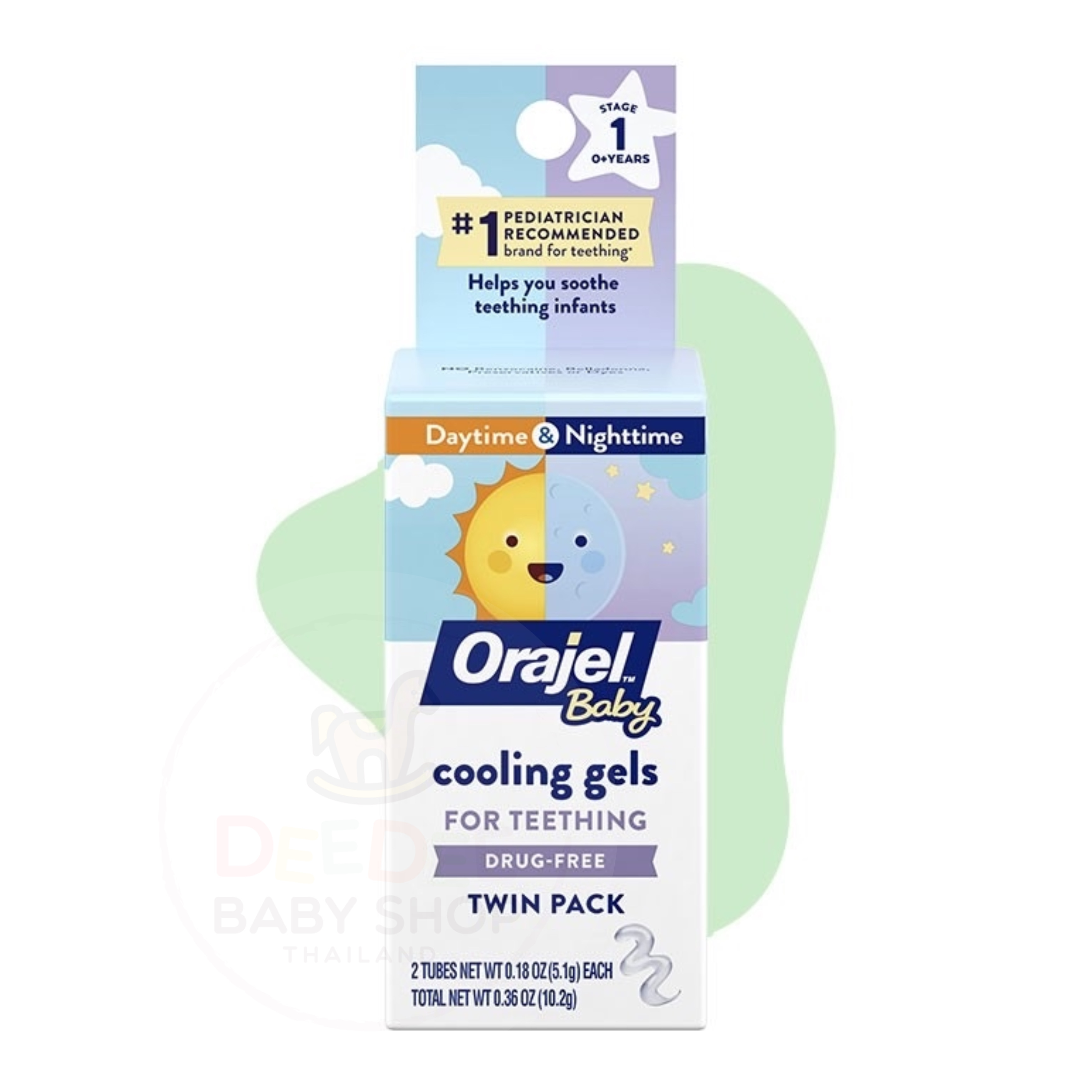 เจลบรรเทาอาการเจ็บปวดขณะฟันขึ้น Baby Orajel Non-Medicated Cooling Gels for Teething
