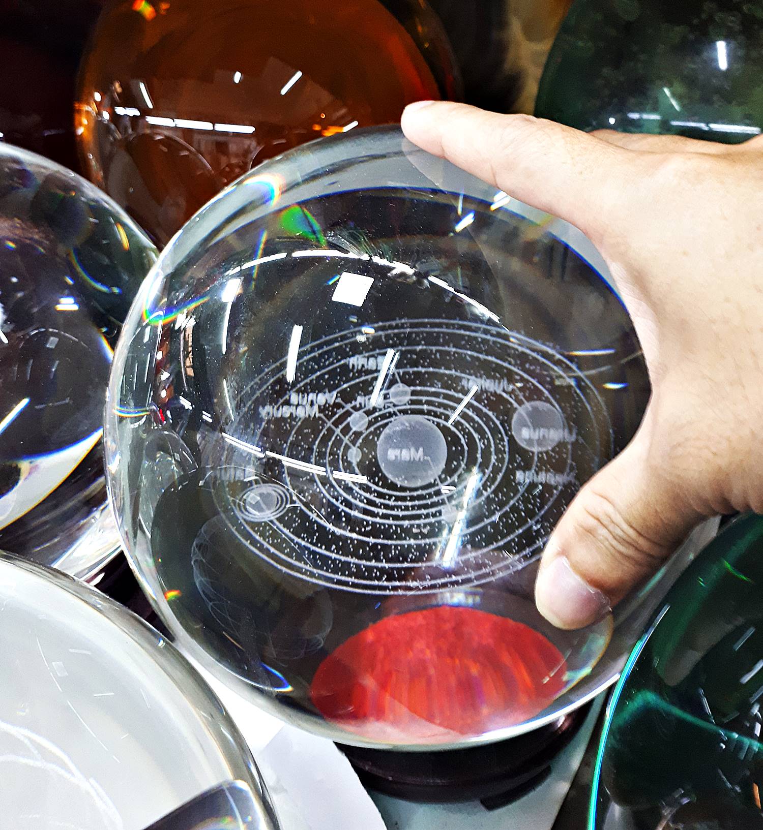 ลูกแก้ว ลาย จักรวาล 3มิติ - ขนาดใหญ่ 8นิ้ว(20ซม)