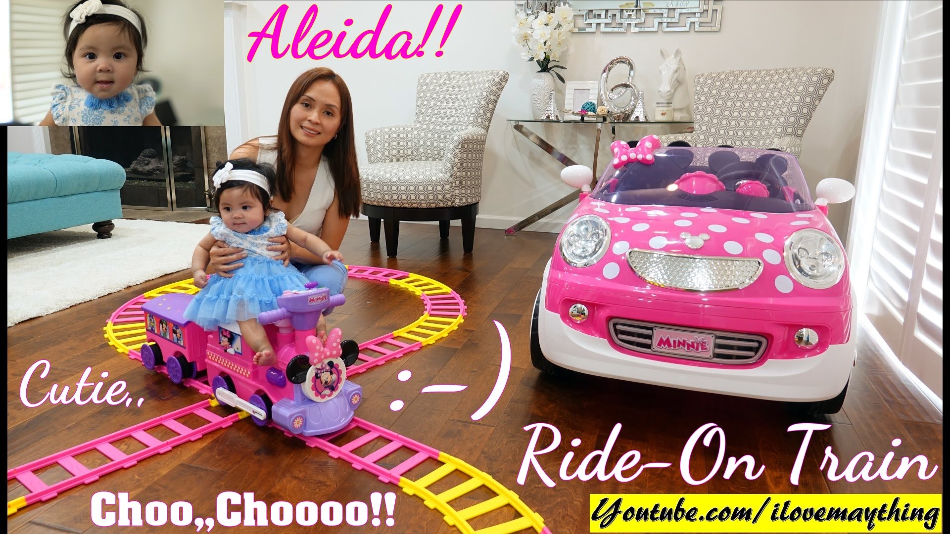 รถไฟแบตเตอรี่พร้อมรางแสนสนุก Kiddieland Motorized Choo Choo Train with Tracks (Minnie Mouse)