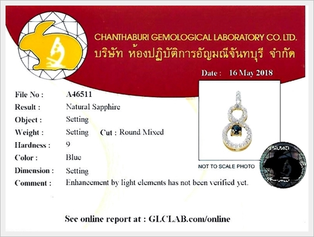 จี้ไพลิน ทองแท้ ดีไซน์สวยเก๋ ใส่เข้ากับสร้อยดูมีสไตล์