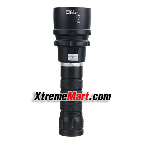 ไฟฉายดำน้ำ ElfeLand D70 2000LM Scuba Driving LED Flashligh แสงสีขาว ระบบ Magnetic Switch 1 โหมด