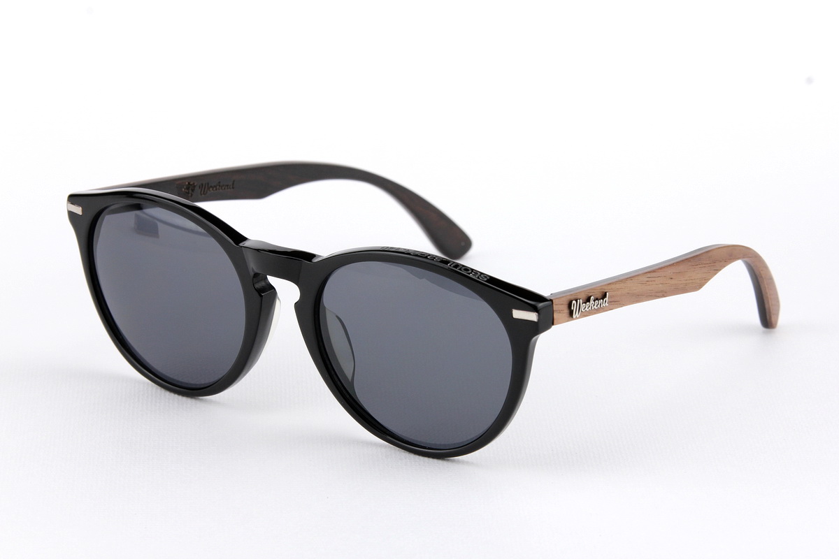 แว่นกันแดดขาไม้ Weekend Duet Collection Seoul Black (Dark)