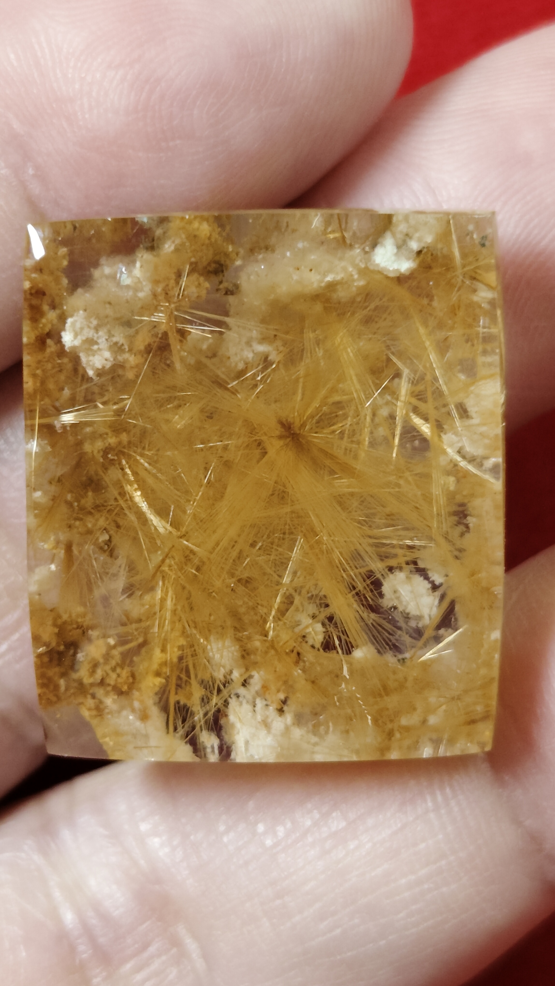 #แก้วโป่งข่าม(แก้วไหมทองดาวกระจายติดแก้วปวก) รหัสg-044