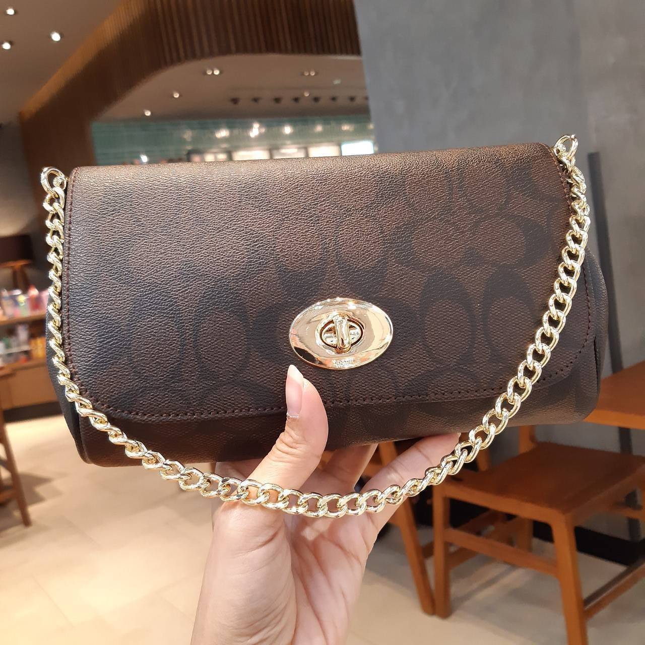 COACH F34615 MINI RUBY CROSSBODY IN SIGNATURE CANVAS (แอดไลน์ก่อนสั่งซื้อ)