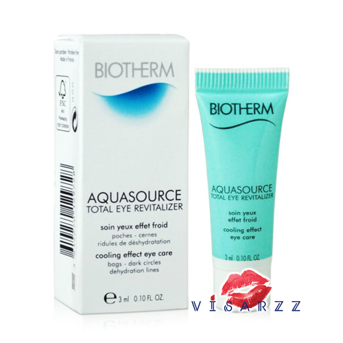 Biotherm Aquasource Total Eye Revitalizer 3mL เพิ่มความชุ่มชื้น พร้อมปรับผิวให้เย็นสดชื่นขึ้น 2 องศาทันที อำพรางรอยบวมใต้ตา พร้อมเพิ่มความกระจ่างใสให้ผิวรอบดวงตา