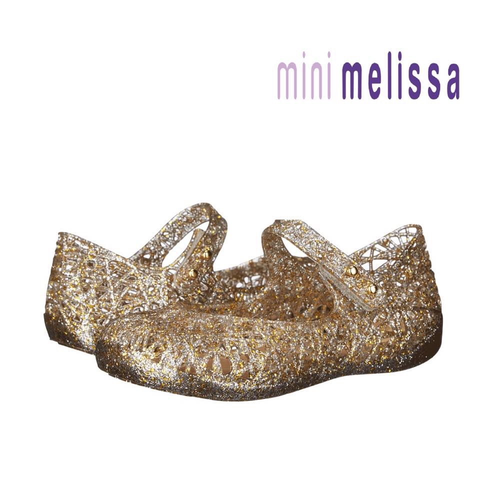 รองเท้ารังนกยอดฮิตสำหรับลูกสาว Mini Melissa Campana Zig Zag VI (Gold)