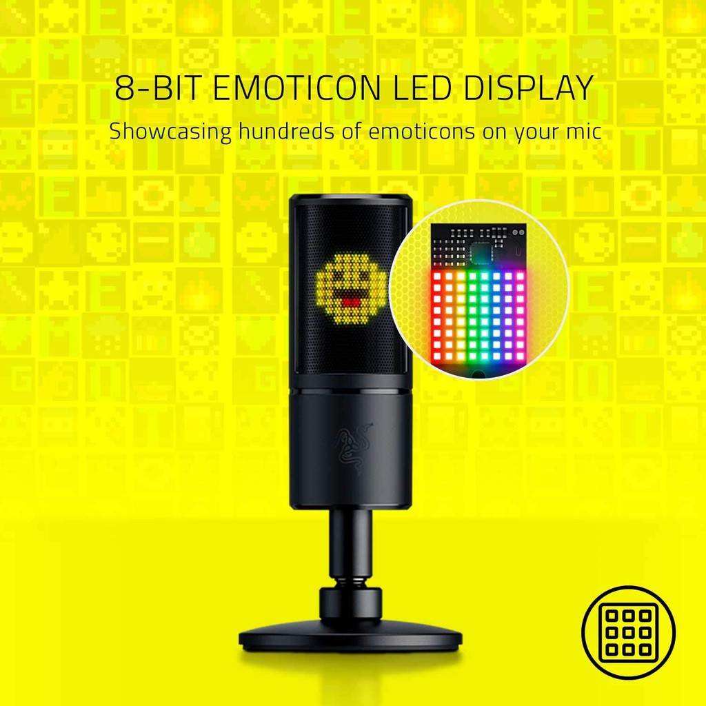 Streaming Microphone Razer Seiren Emote USB Digital Microphone and Headphone Amplifier (ไมโครโฟนคอนเดนเซอร์)