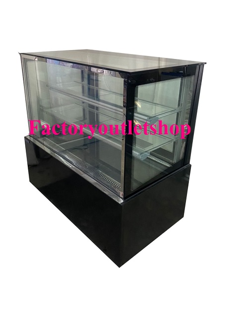 ตู้เค้กเหลี่ยม ตู้โชว์ขนม เบเกอรี่ มีความเย็น Cake Display
