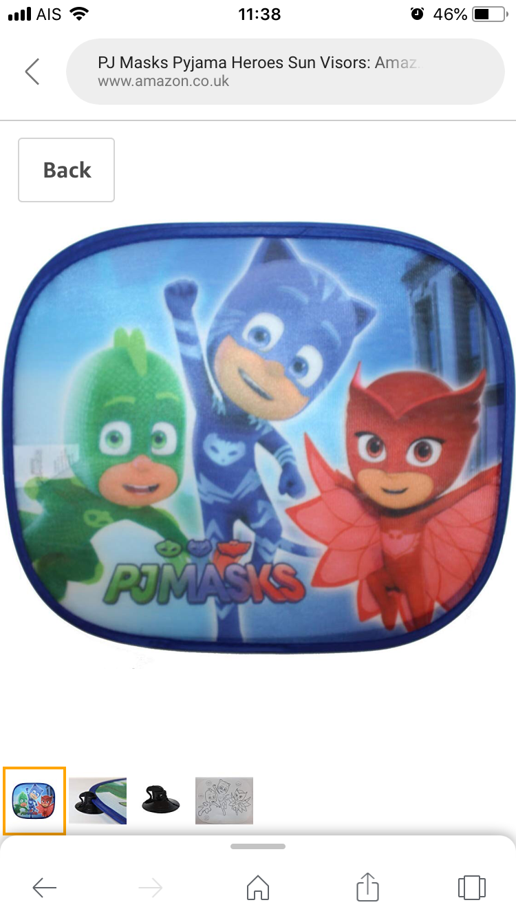ม่านบังแดดลายตัวการ์ตูนสุดโปรด PJ Masks Window Sun Protectors (Pack of 2)