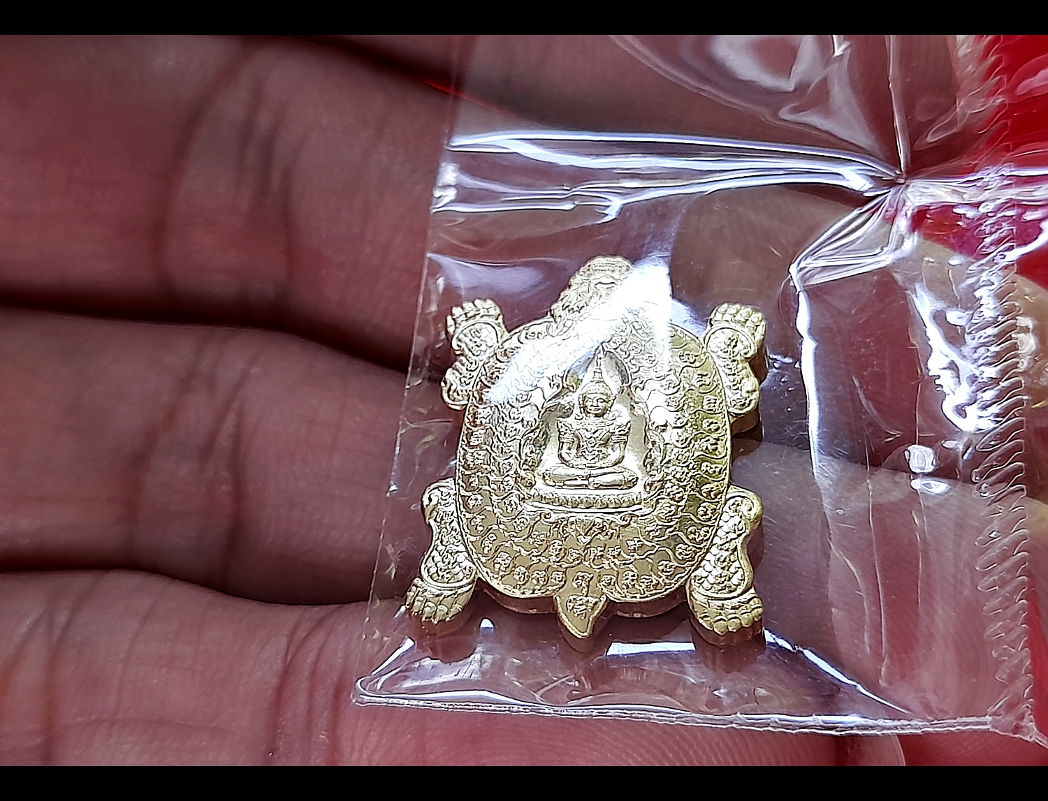 เหรียญสมเด็จองค์ปฐม ประทับ พญาเต่ามังกร หลัง ท้าวเวสสุวรรณ เนื้อทองเหลือง ปี2564 #รับประกันแท้ - หลวงพ่อเล็ก วัดท่าขนุน