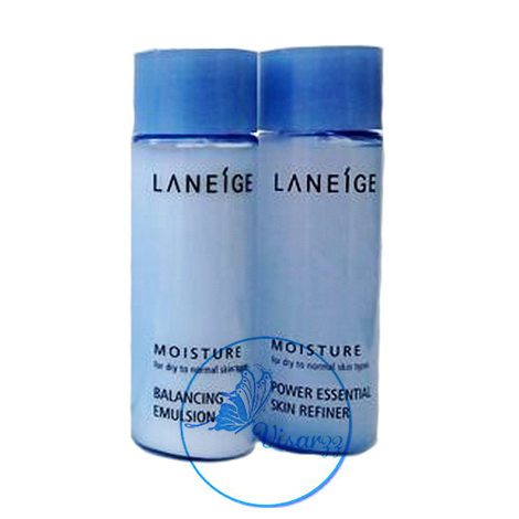 (Tester 06/12) แพคคู่สุดคุ้ม ราคาพิเศษ Laneige Balancing Emulsion Moisture 25mL + Laneige Power Essential Skin Refiner 25mL