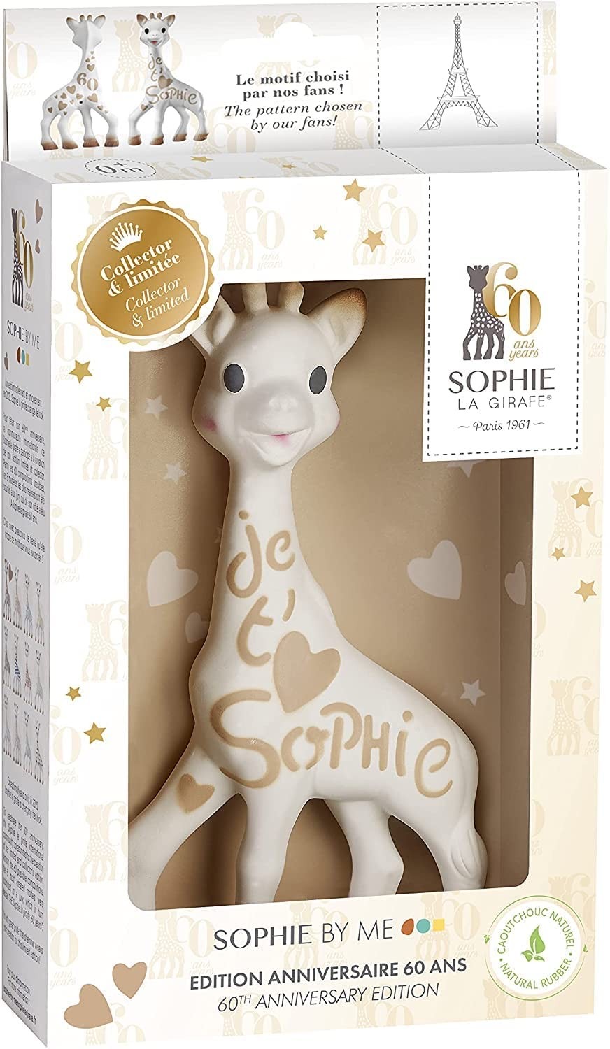 ยางกัดยีราฟโซฟีปลอดสารพิษ Vulli Sophie la Girafe "Sophie by Me" 60th Anniverasy Limited Edition