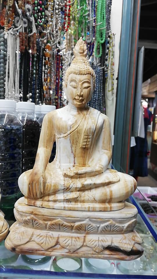 พระพุทธรูป (แกะสลักจากไม้กลายเป็นหิน)​ (สูง​9​นิ้ว​ หน้าตัก​5​นิ้ว​)