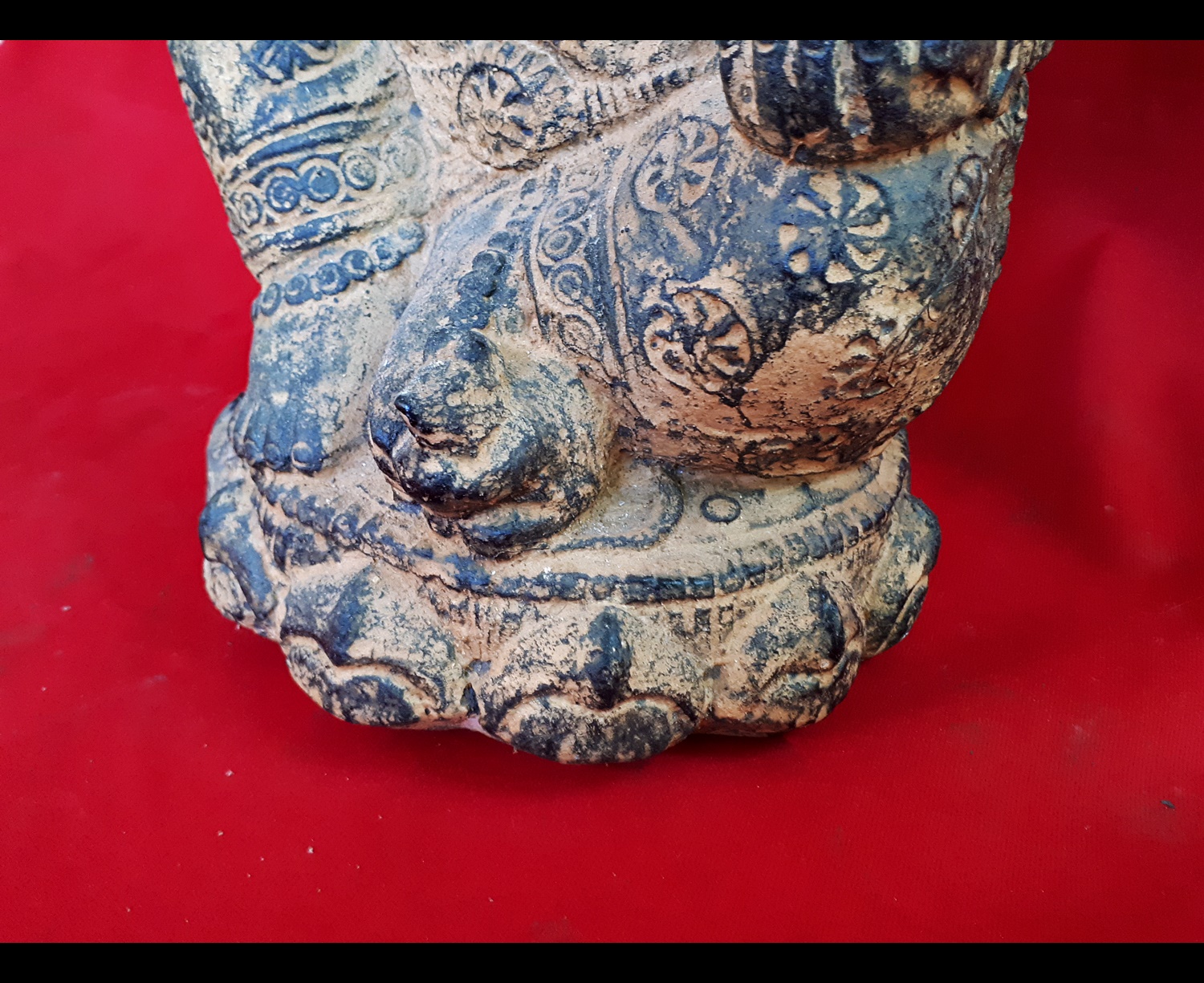 พระพิฆเนศ ปางประทานพร ทำเก่าโบราณ หน้าตัก 9นิ้ว เนื้อหิน