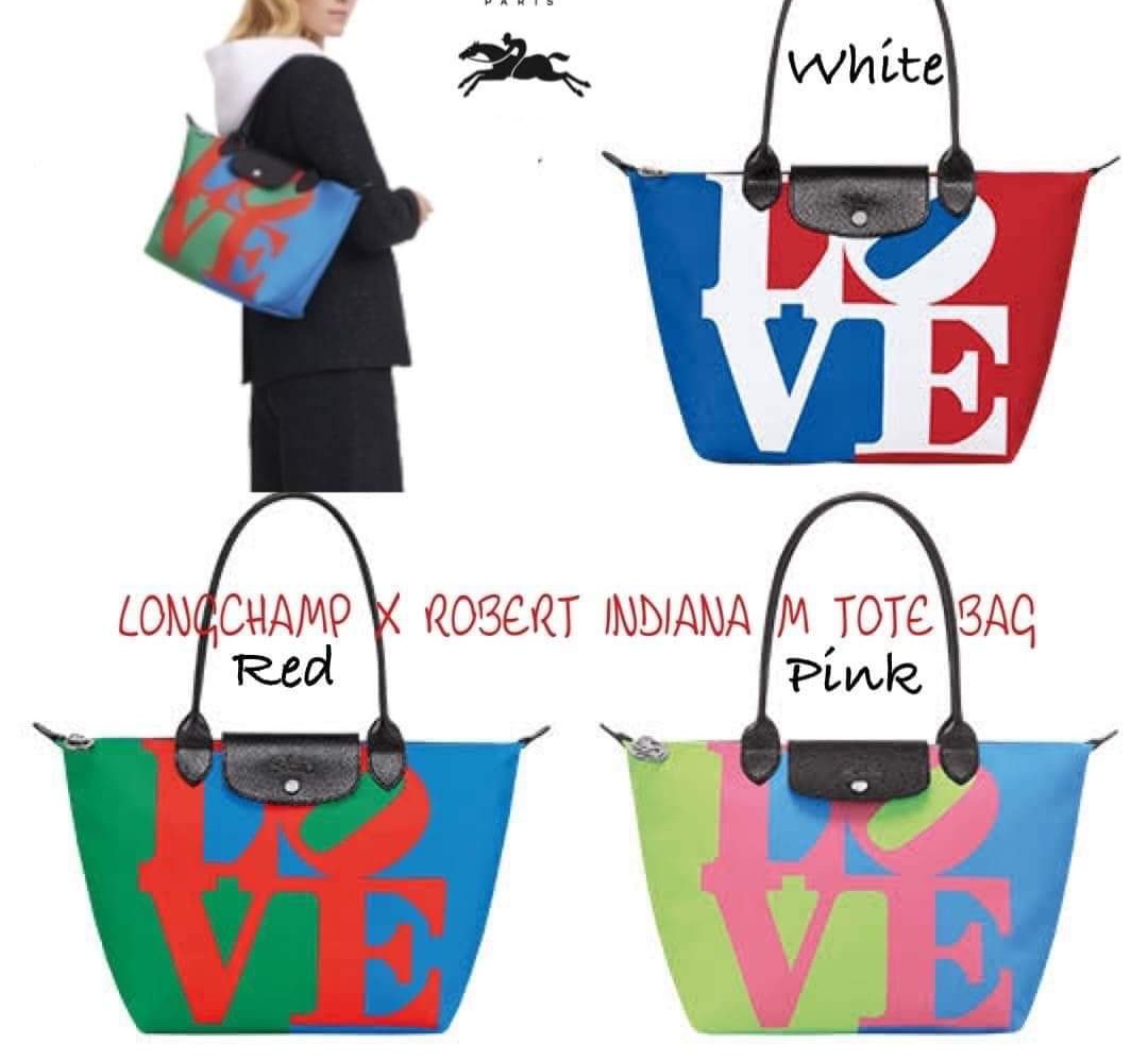 LONGCHAMP X ROBERT INDIANA M TOTE BAG (แอดไลน์ก่อนสั่งซื้อ)