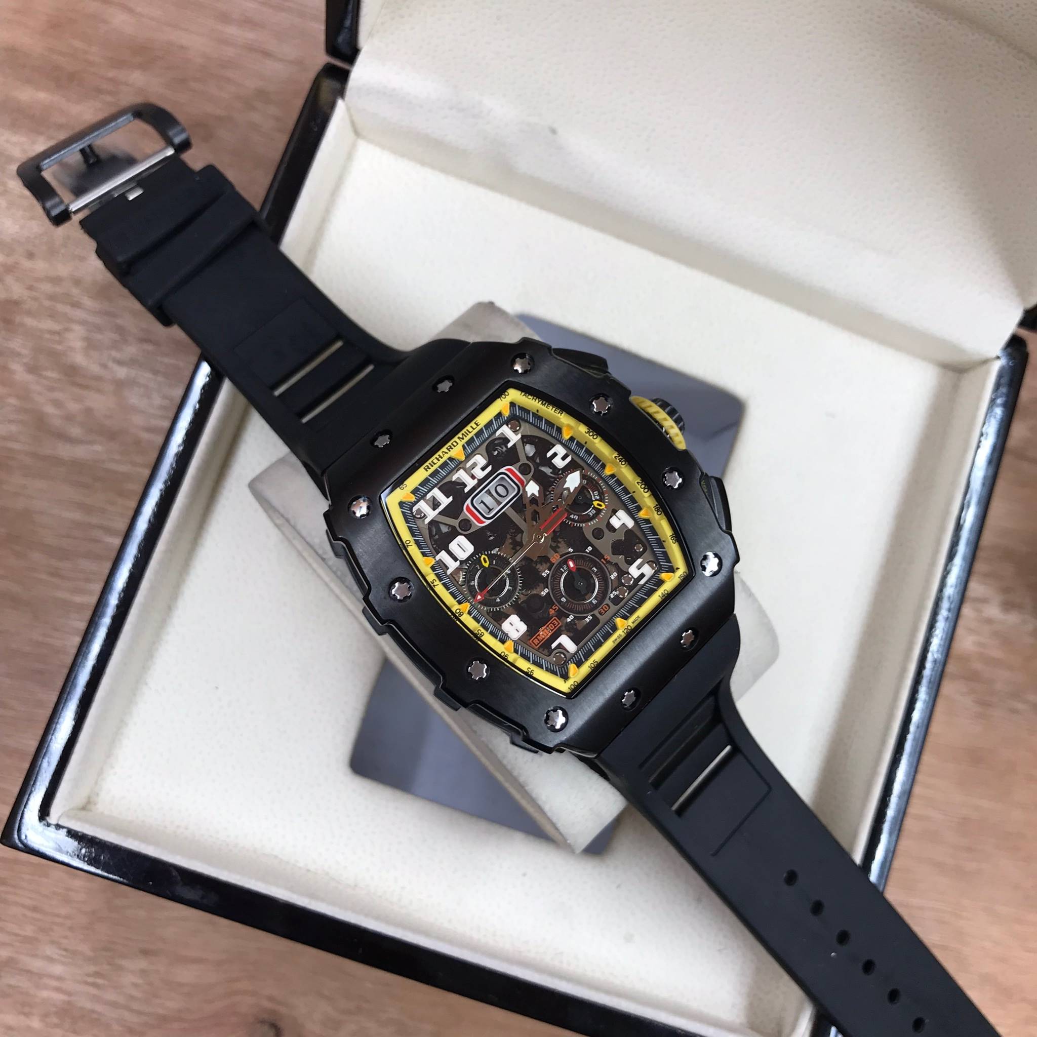 นาฬิกา Richard Mille RM11-03 Black yellow - งาน Mirror Swiss